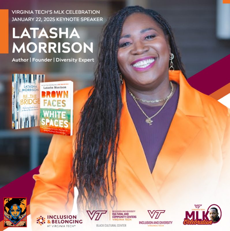 Flyer for MLK Celebration Keynote Speaker Latasha Morrison