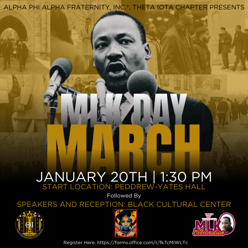 Flyer for MLK Celebration March