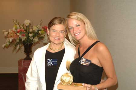 Stephanie Odegard (left) with Laura Valentine