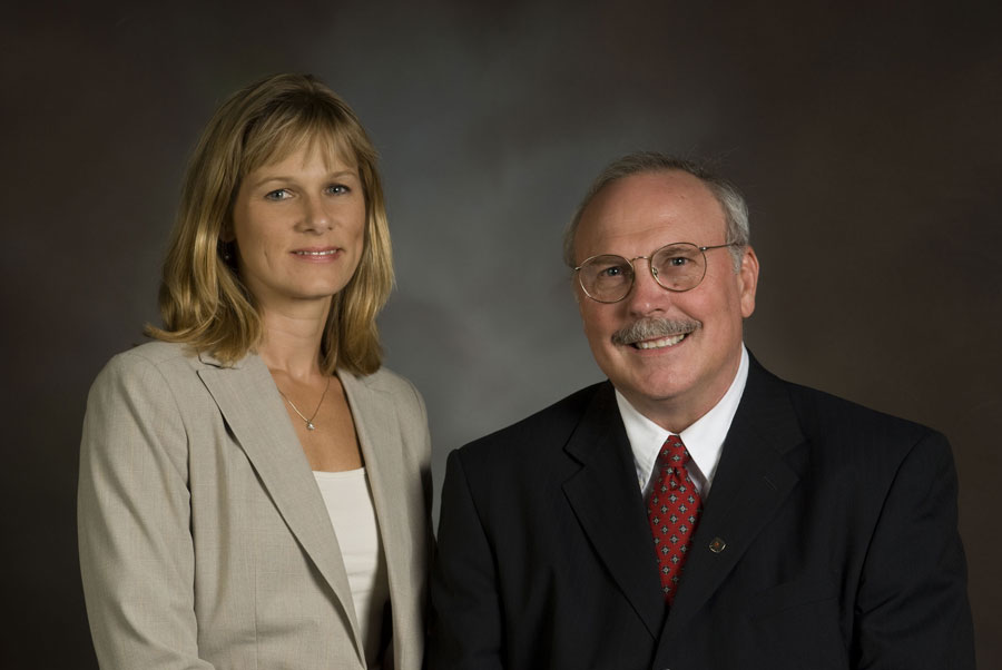 Tracey Talley Schroeder (left) and Dennis Dean