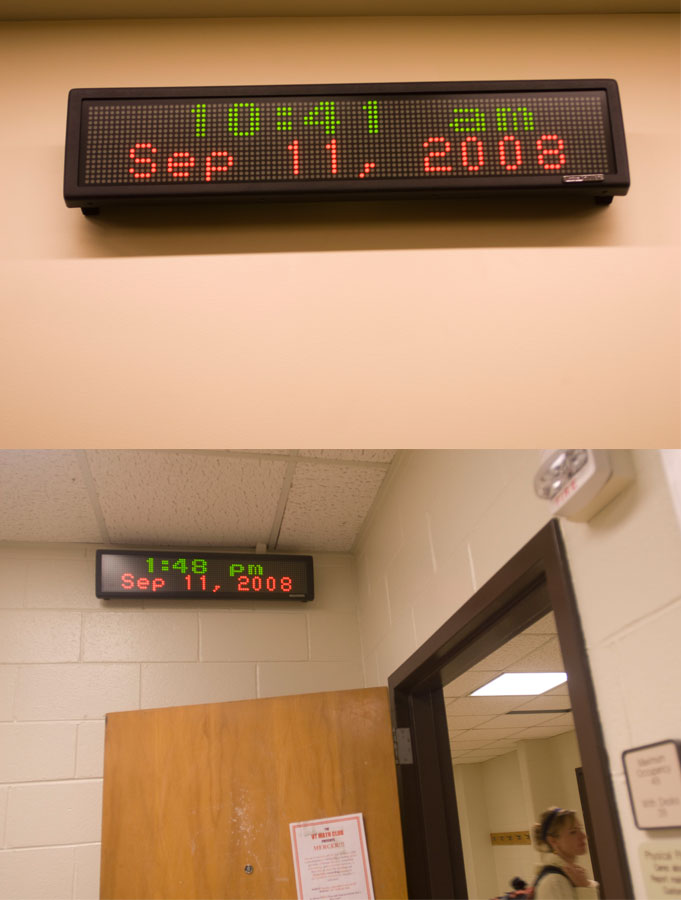 Electronic message boards in classrooms