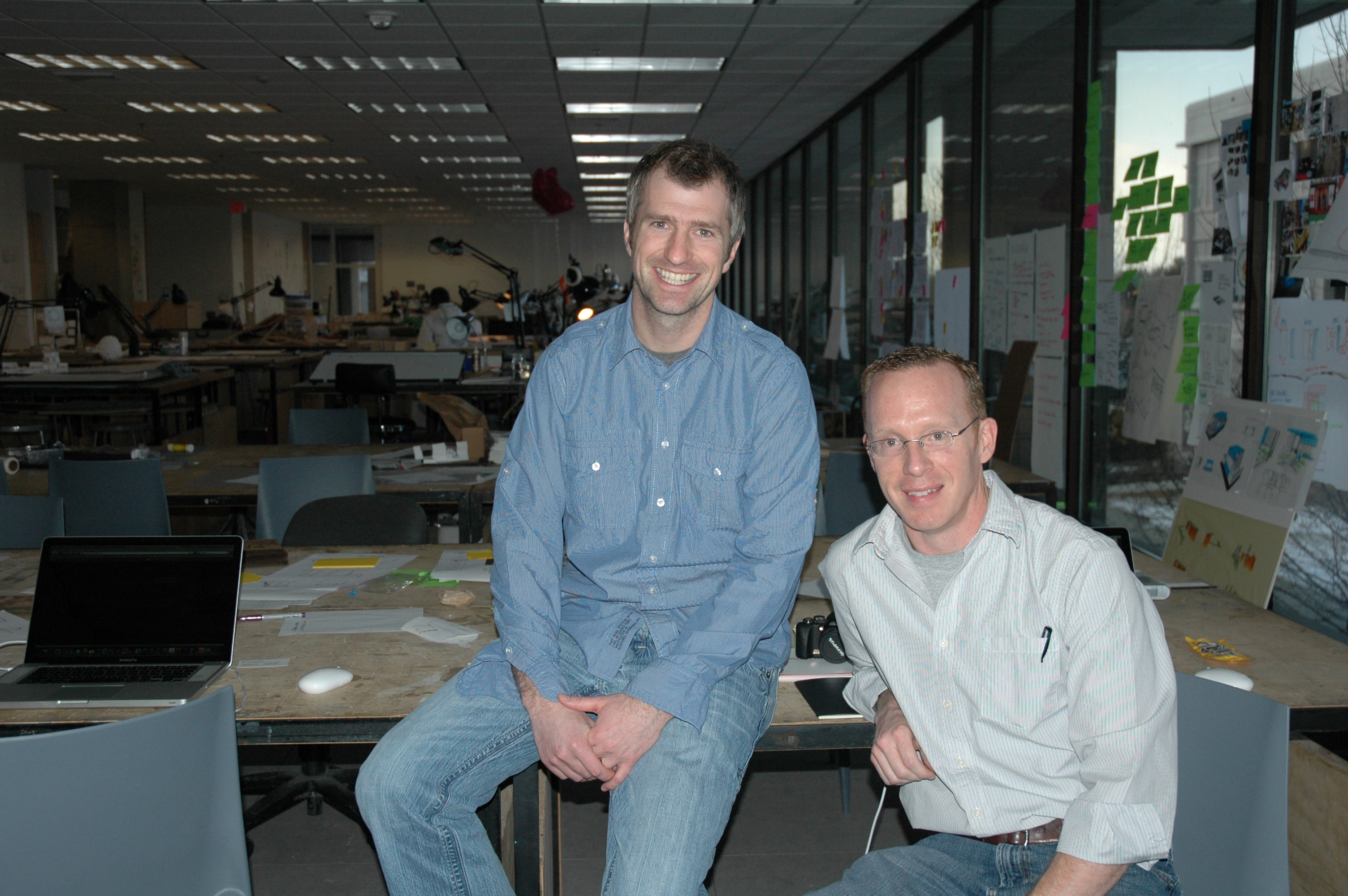Jonathon Kemnitzer (left) and Jon Taylor (right) of KEM STUDIO in Cowgill Hall.