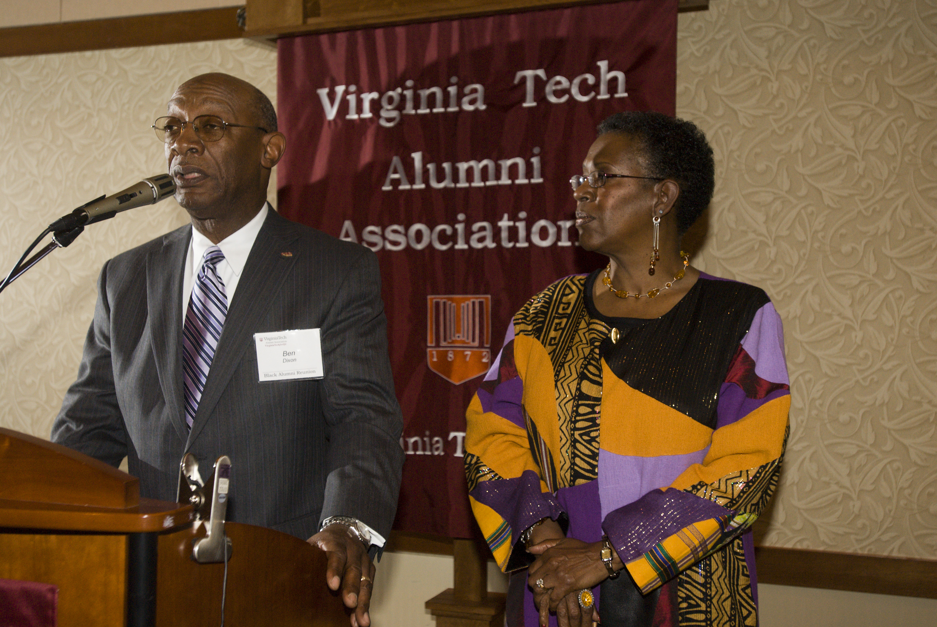 Ben Dixon and his wife Carolyn at the 2007 Black Alumni Reunion.