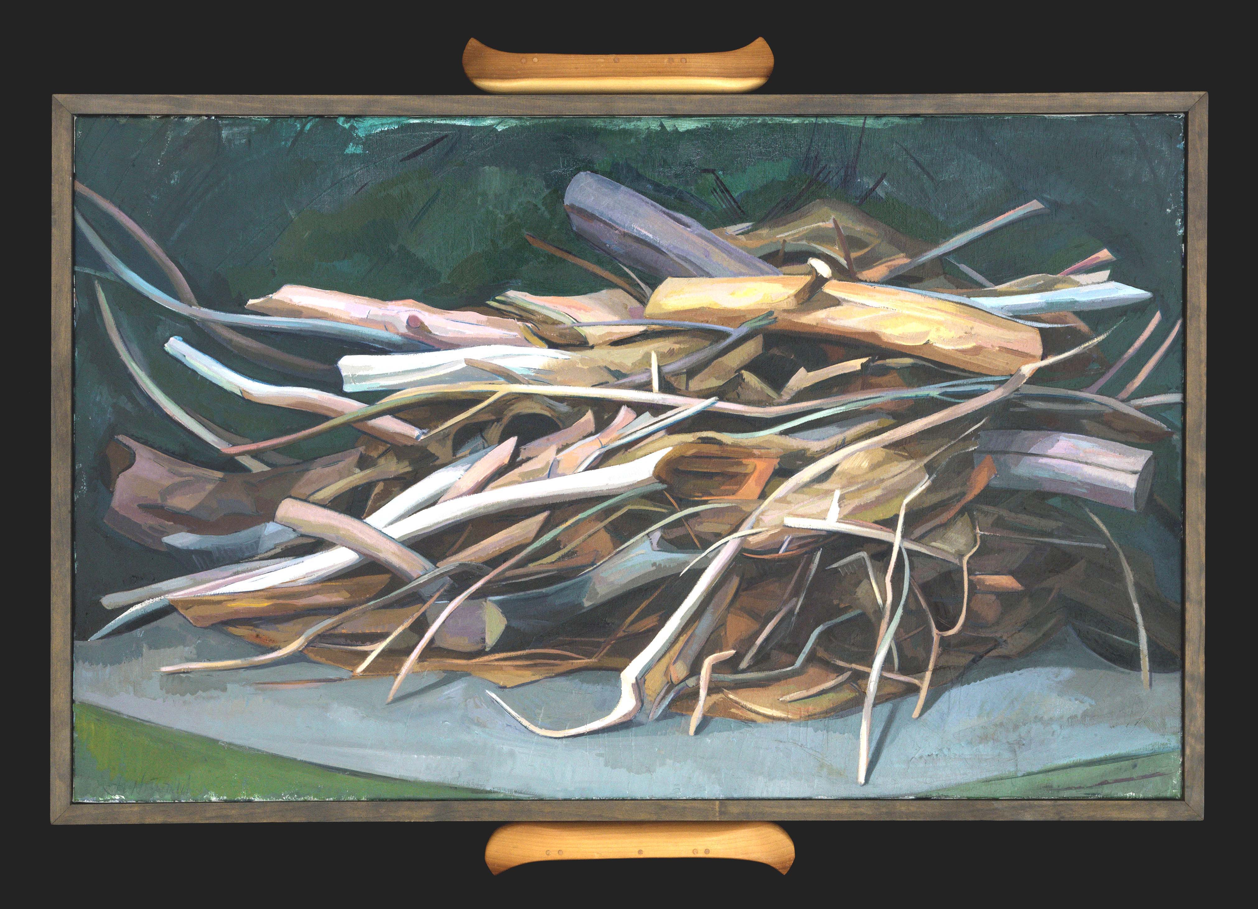 “Brushpile I,” 26 x 42," by Janet Niewald