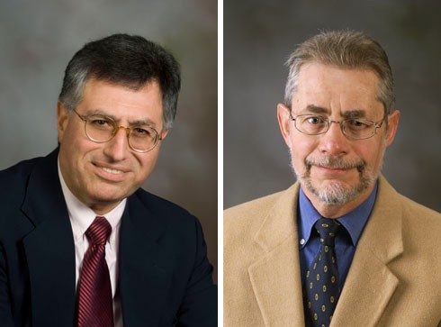 Marketing professor Joseph Sirgy (left) is a specialist in quality-of-life research; management professor Richard Wokutch focuses on international business ethics and the global management of corporate social performance.
