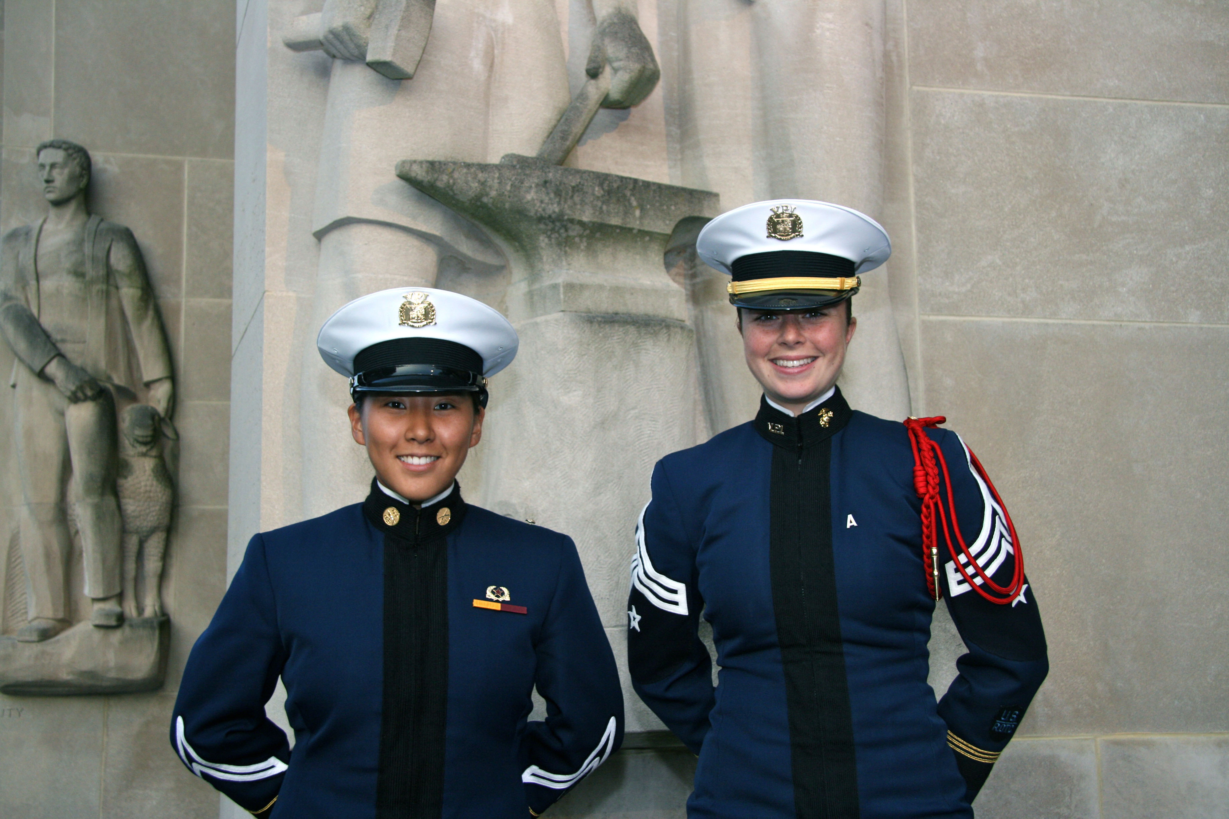 From left to right are Cadets Lydia Choi and Christina Devereux