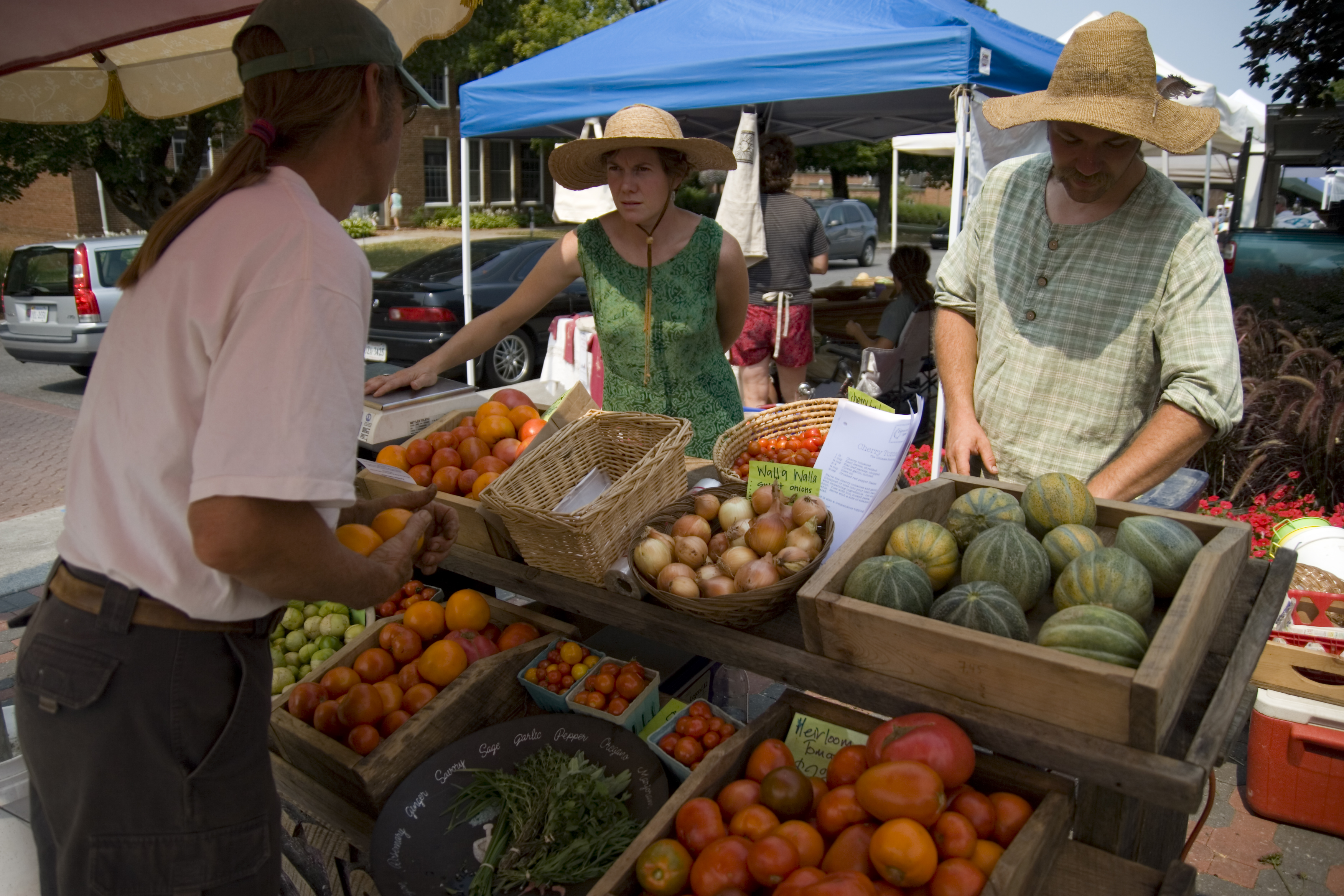Local vendors at the Blacksburg Farmer's Market