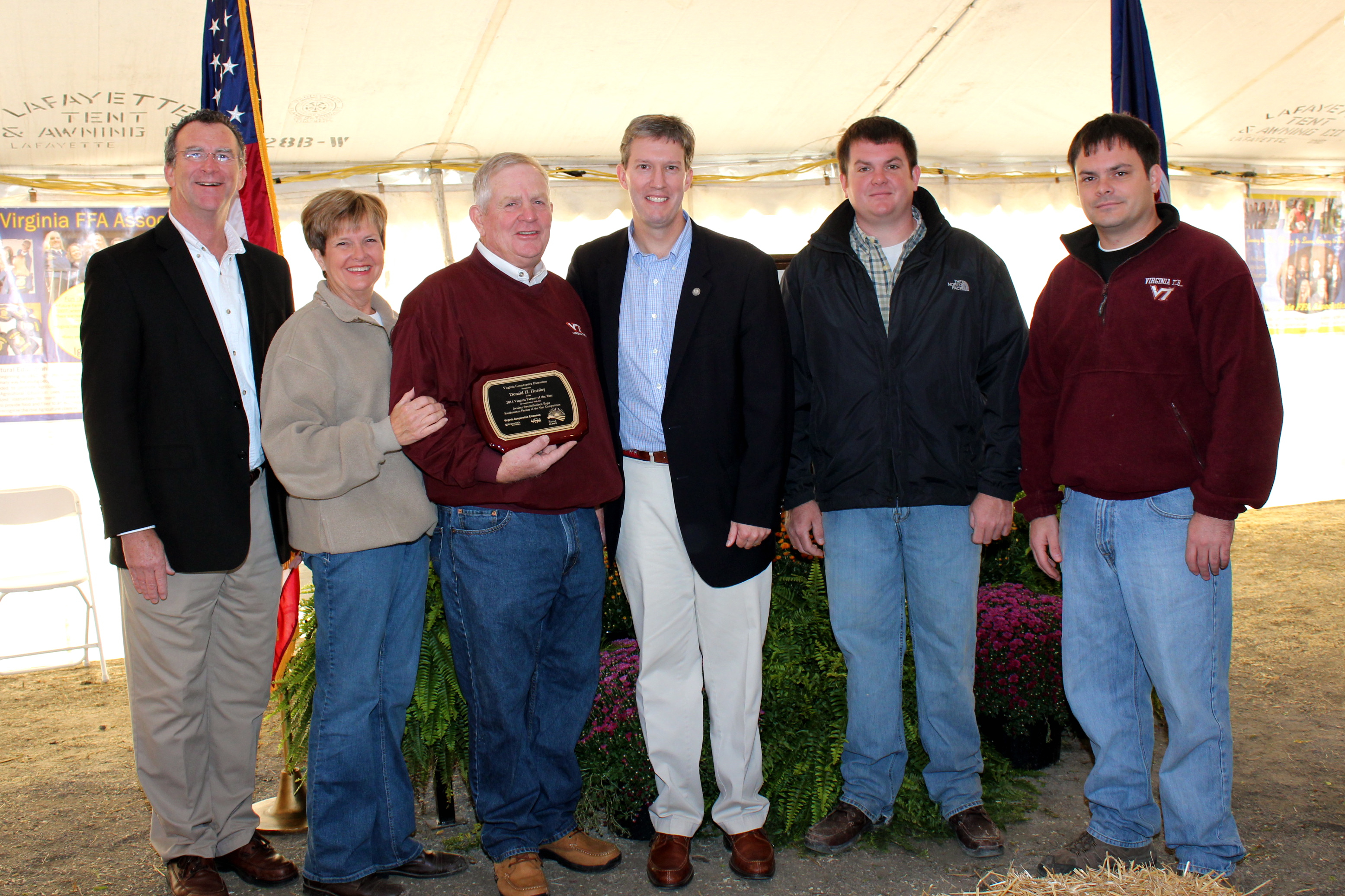 Farmer of the Year presetnation at the State Fair of Virginia
