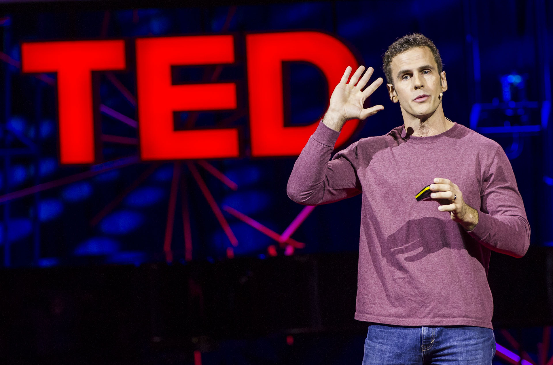 Read Montague speaks from the stage at TEDGlobal