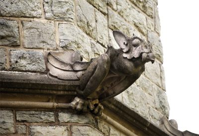 gargoyle on Virginia Tech campus building