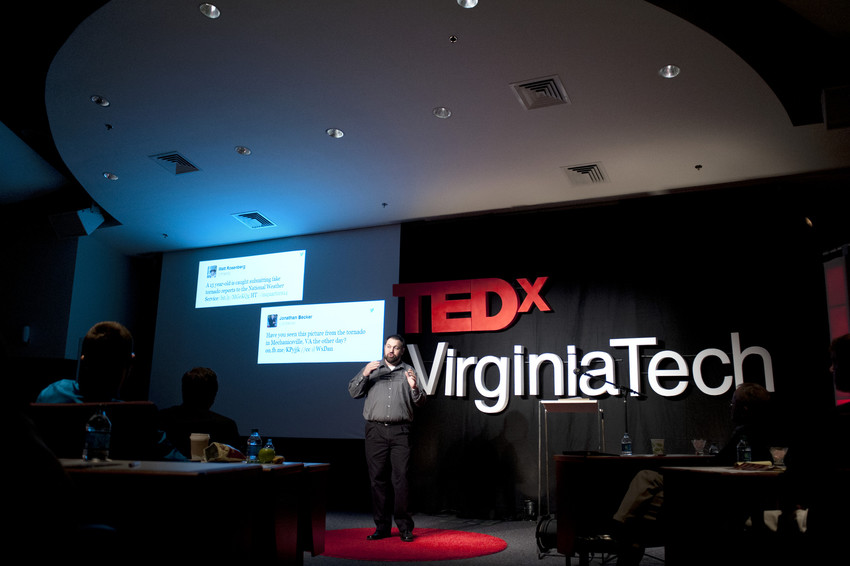 Dan Goff gives presentation at TEDxVirginiaTech
