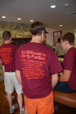 Students in Party Positive T-shirts