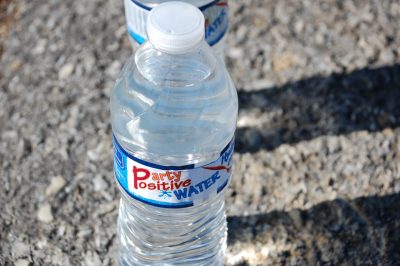 Branded bottle of water