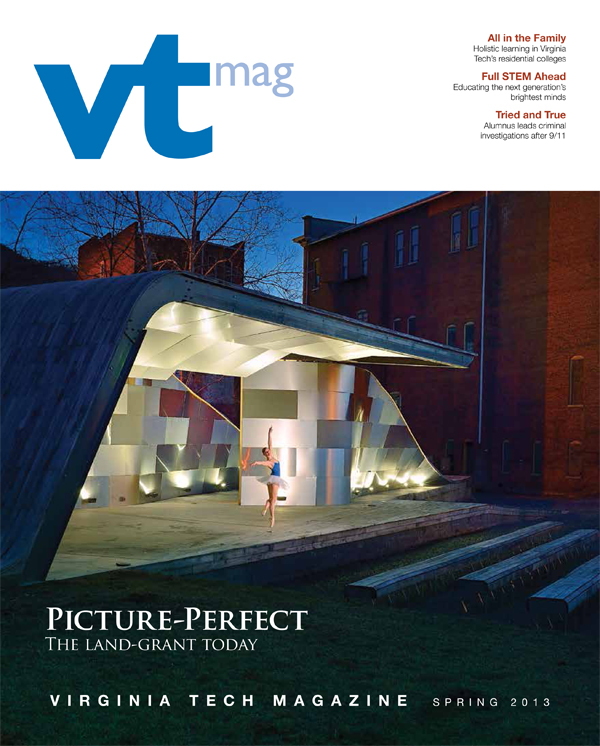 Virginia Tech Magazine spring 2013 cover