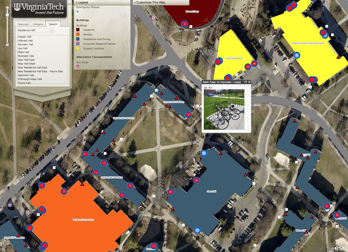 Interactive campus map
