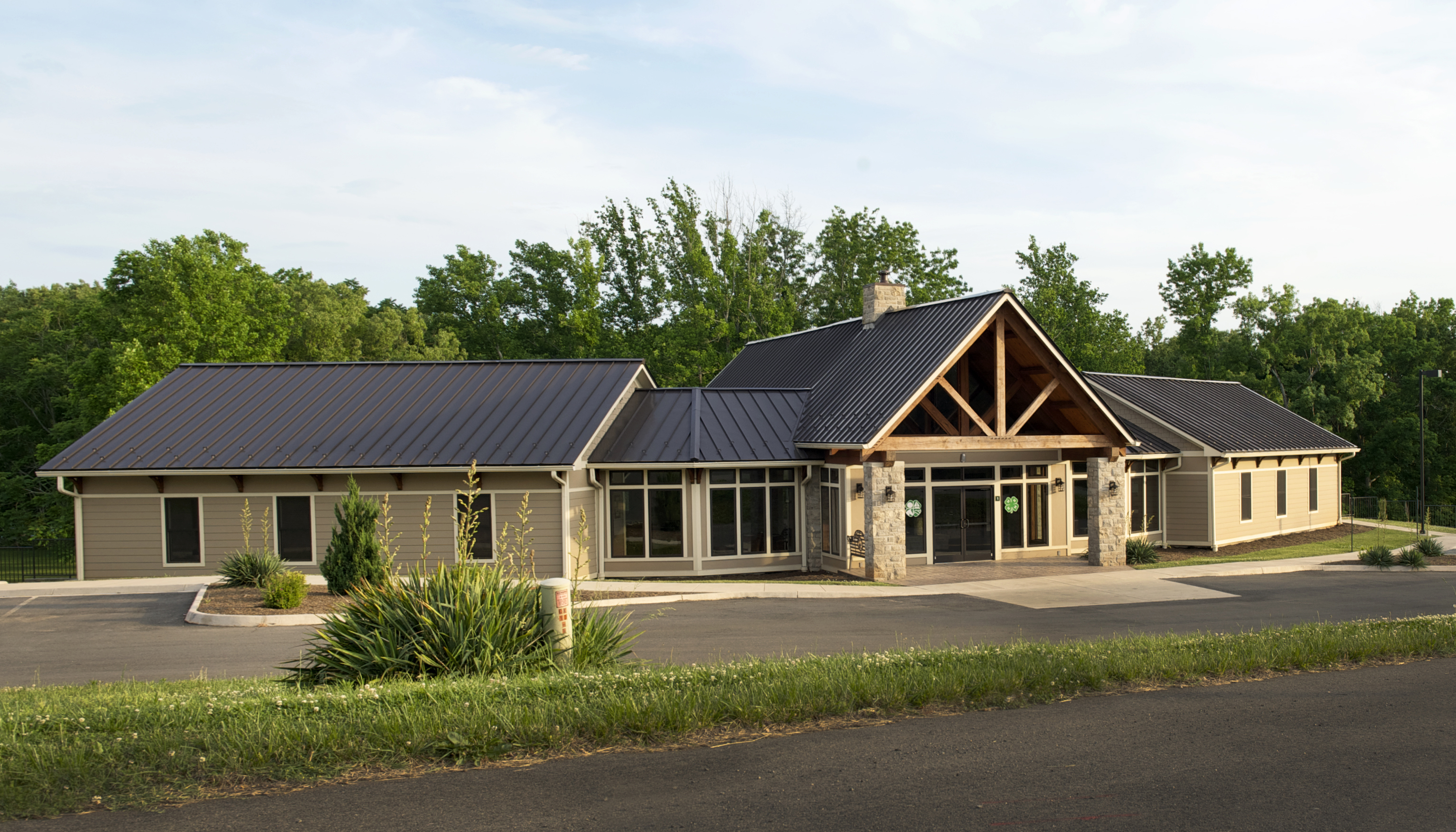 Photograph of the Hahn Welcome Center at the W.E. Skelton 4-H Educational Conference Center at Smith Mountain Lake