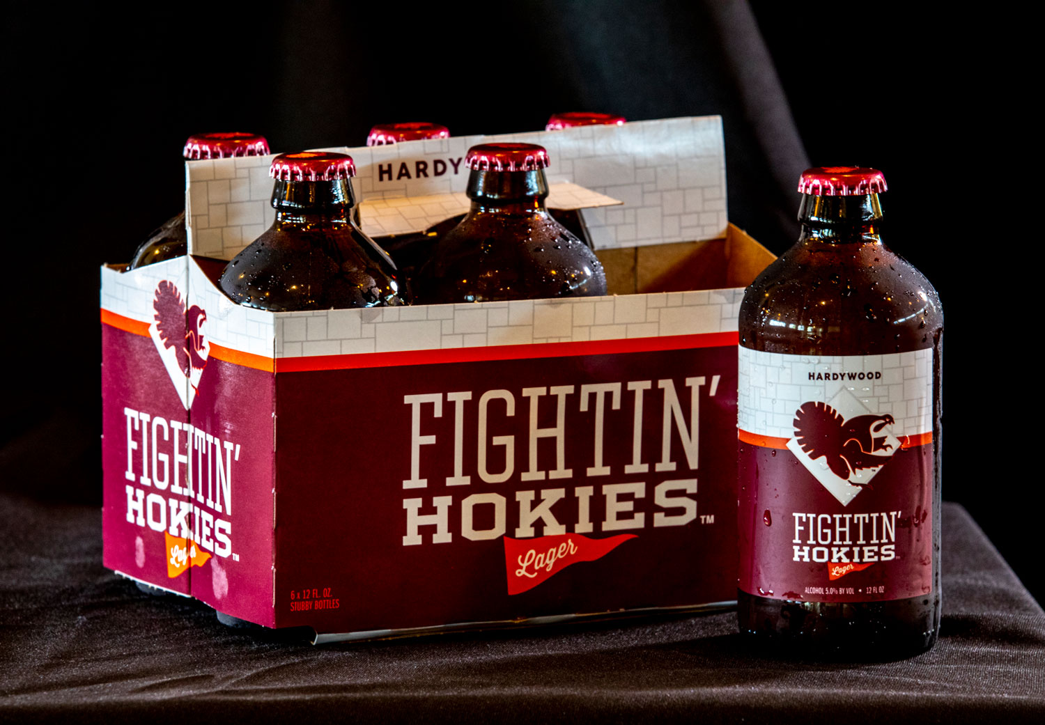Fightin’ Hokies Lager is available for purchase across the state of Virginia. Photo: Zeke Barlow, Virginia Tech