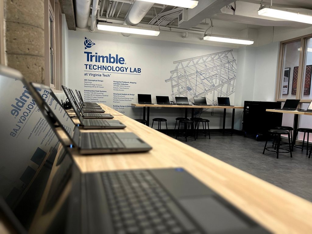 Virginia Tech Information broadcasts the opening of the Trimble Know-how Lab for Structure and Development