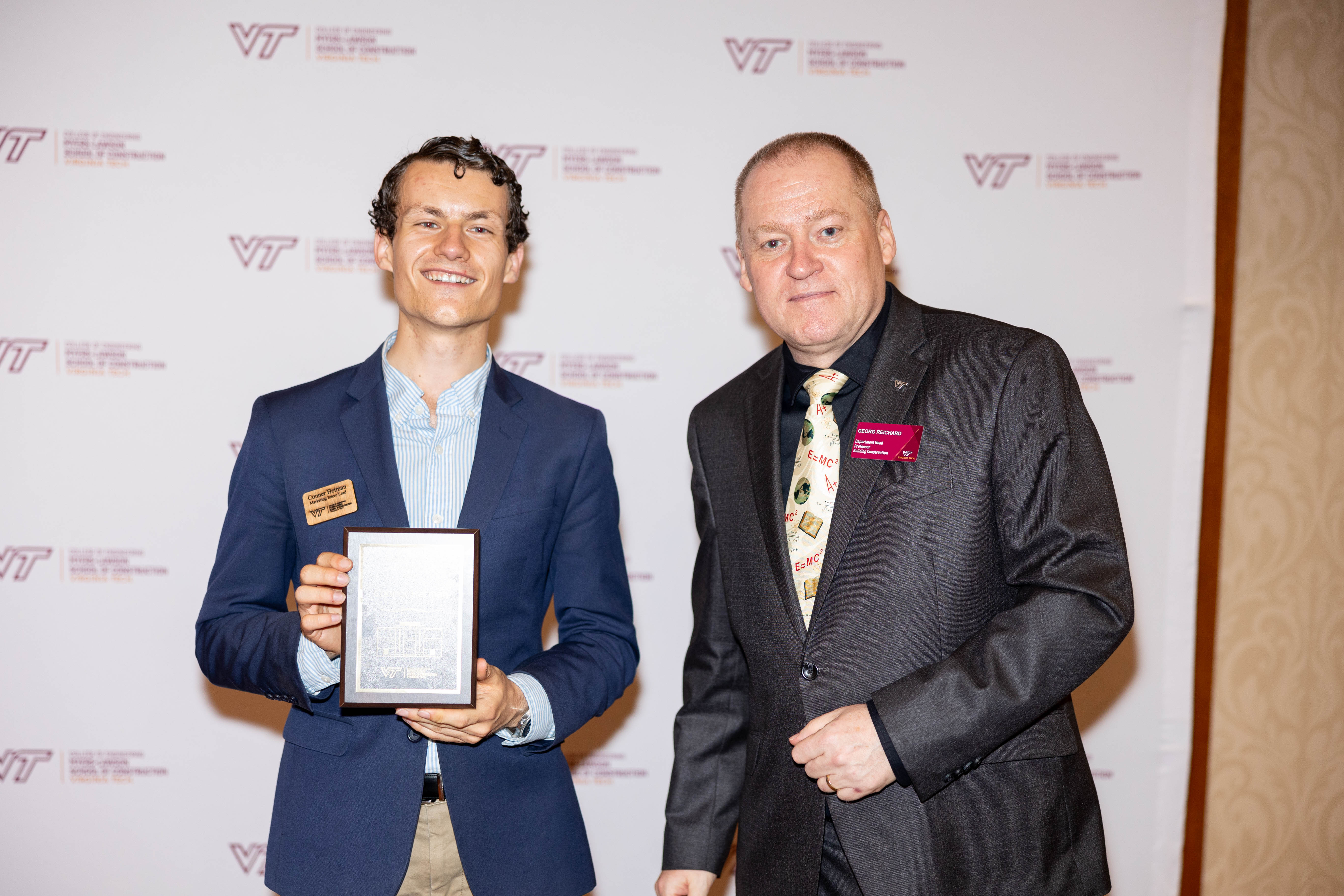 Connor Hetman (at left) and Georg Reichard. Photo by Will Drew for Virginia Tech.