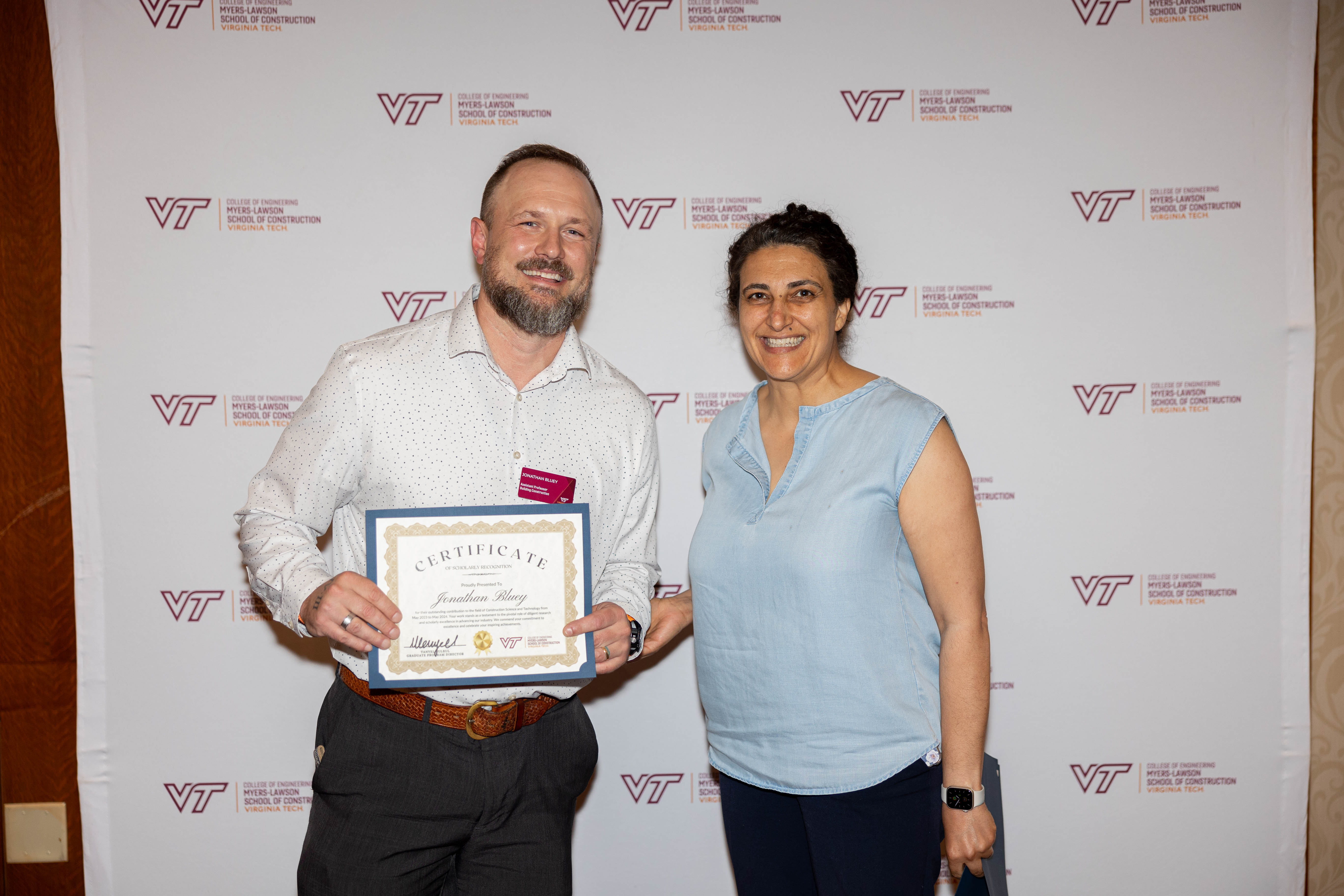 Jonathan Bluey (at left) and Tanyel Bulbul. Photo by Will Drew for Virginia Tech.
