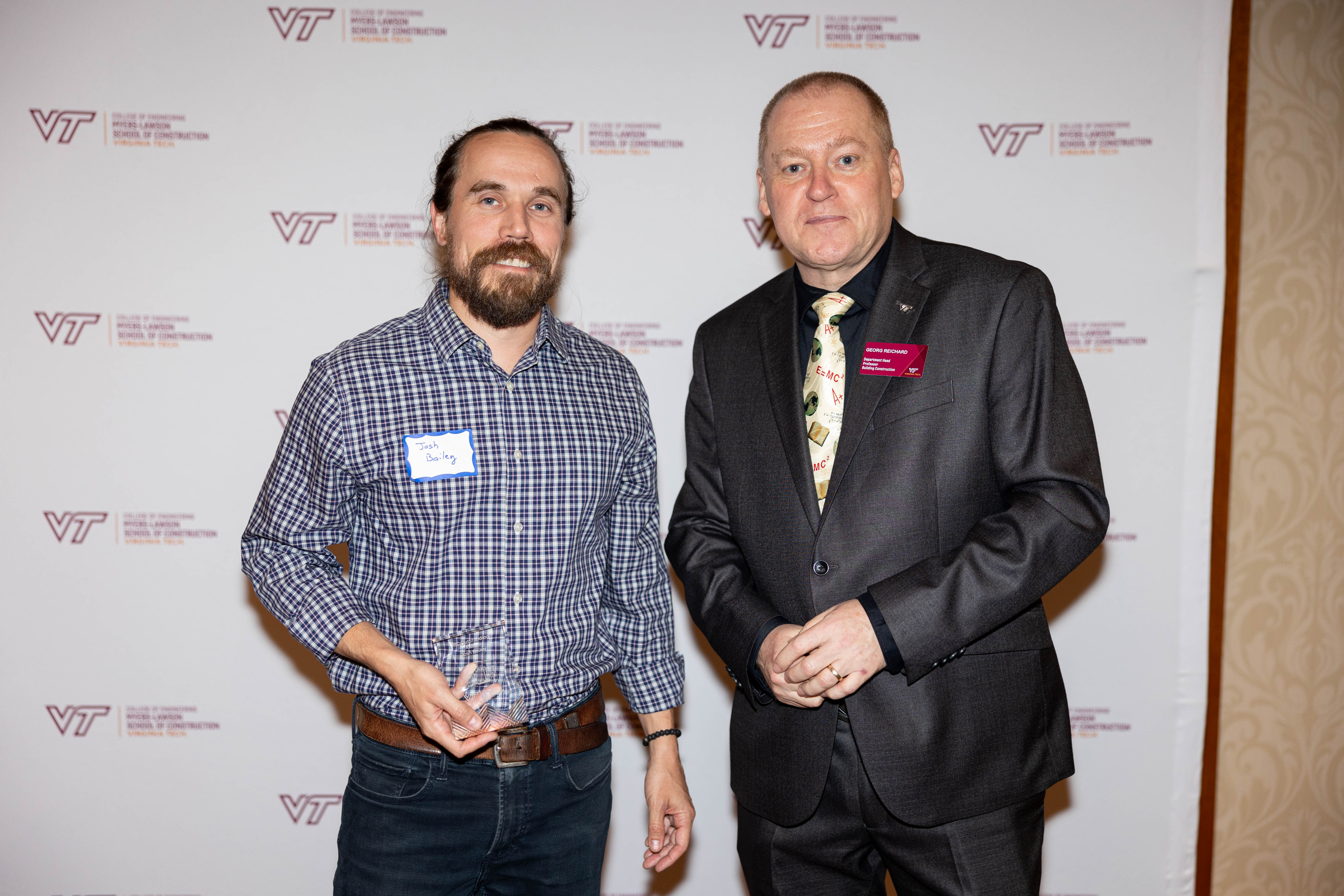 Georg Reichard (at left) and Joshua Bailey '09. Photo by Will Drew for Virginia Tech.
