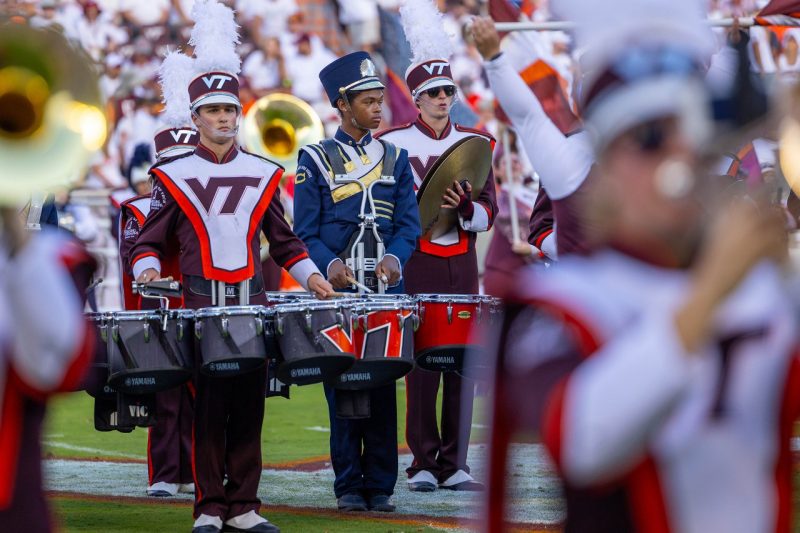 Two drummers in a marching band