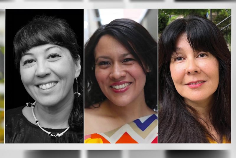 From left, Rena Priest, Rhiana Yazzie, and Deborah Taffa, Indigenous women writers who will appear as part of "Voices from the Urban Indigenous Campfire."