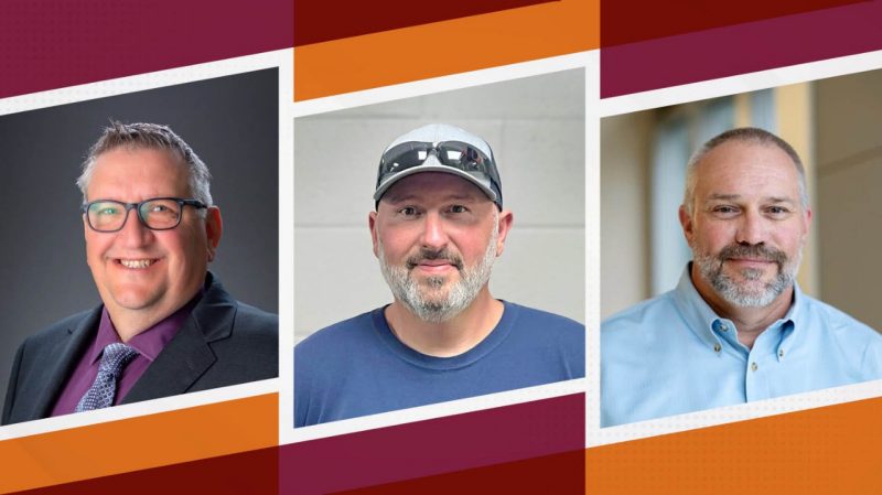 Brian Grove, Justin Sheppard, and Anthony Watson all started their long careers at Virginia Tech as part-time employees.