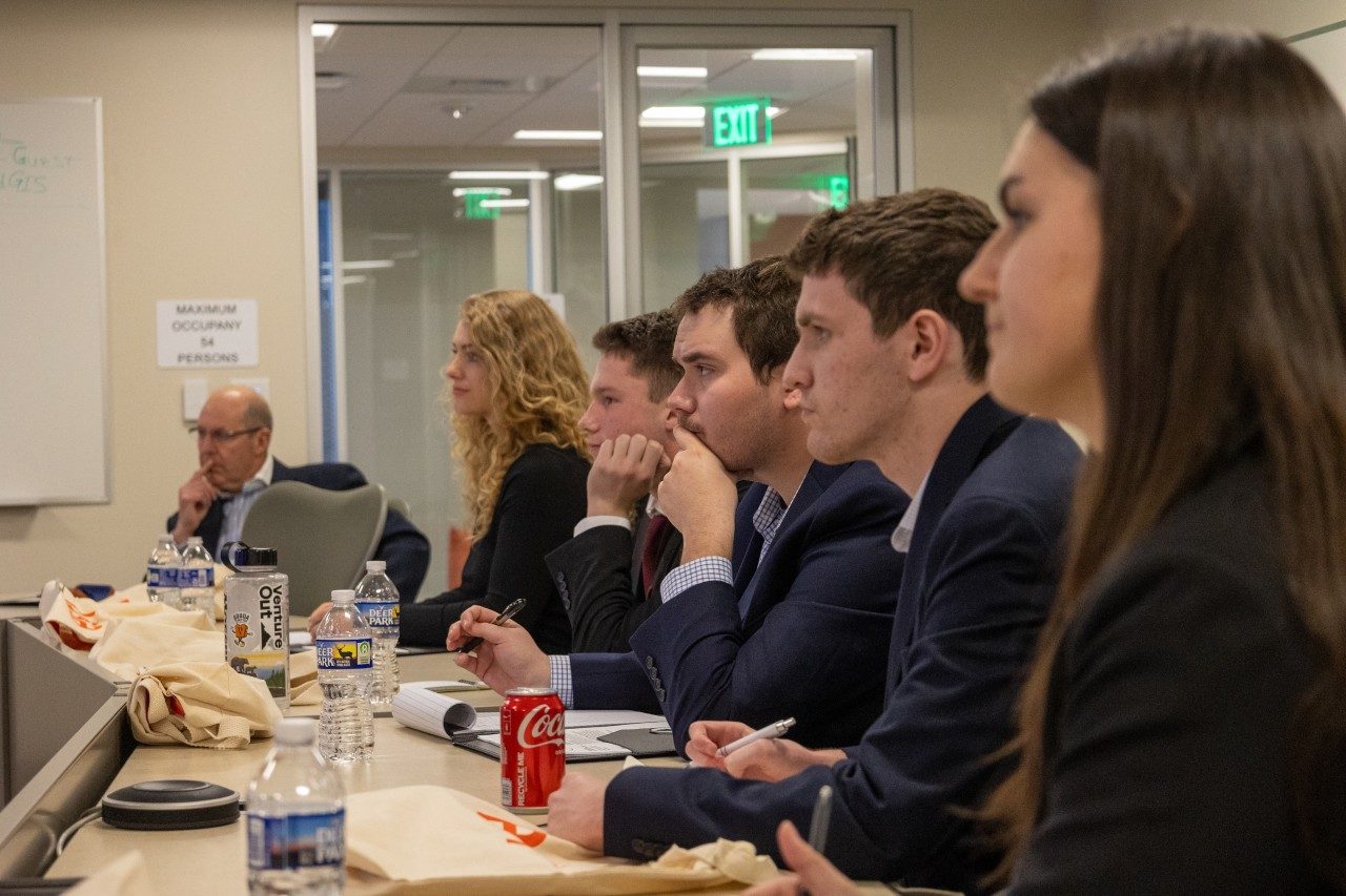 A group of students at a table.