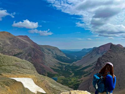 Mary Grace Larson at Piegan Pass in Glacier National Park. Photo courtesy of Mary Grace Larson