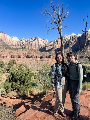 Mary Grace Larson (left) and Maia Caddle in Zion National Park. Photo courtesy of Mary Grace Larson