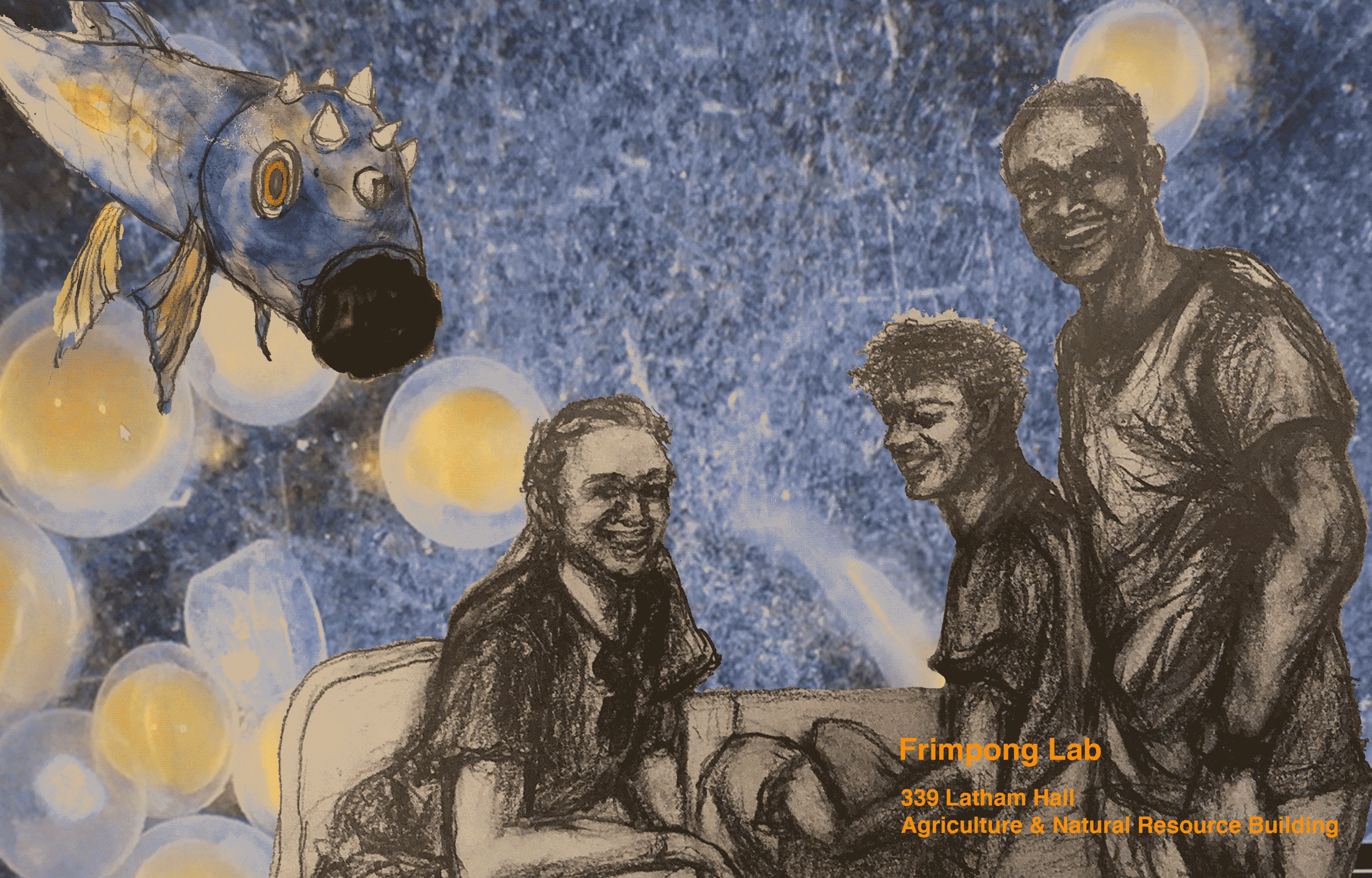 Saving the World with Bluehead Chub -- Hiromi Okumura, Guest Doodler Animated gif of Frimpong Lab