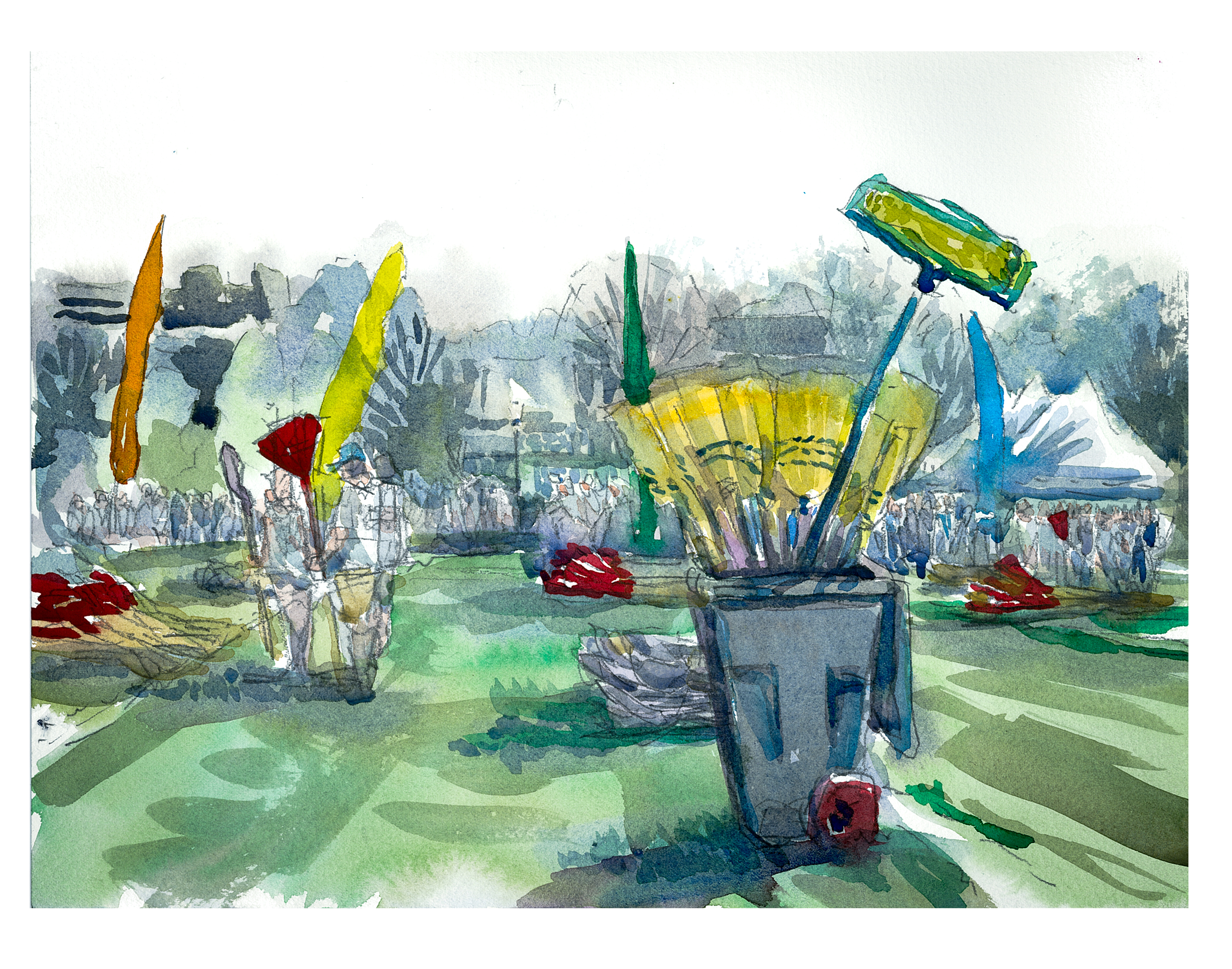 2025 Big Event Watercolor on the Drillfield of the Big Event