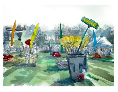Watercolor on the Drillfield of the Big Event
