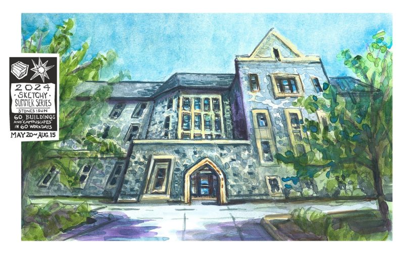 Watercolor of New Residence Hall West