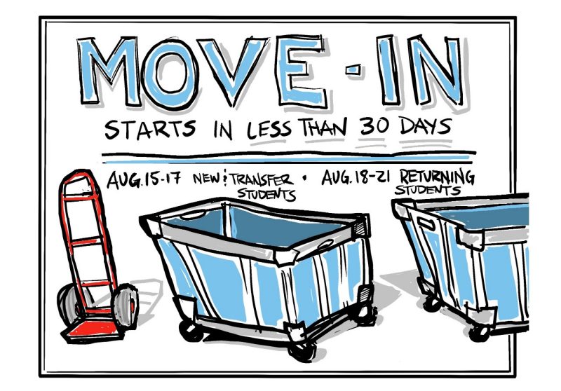 digital sketch of move-in buggies