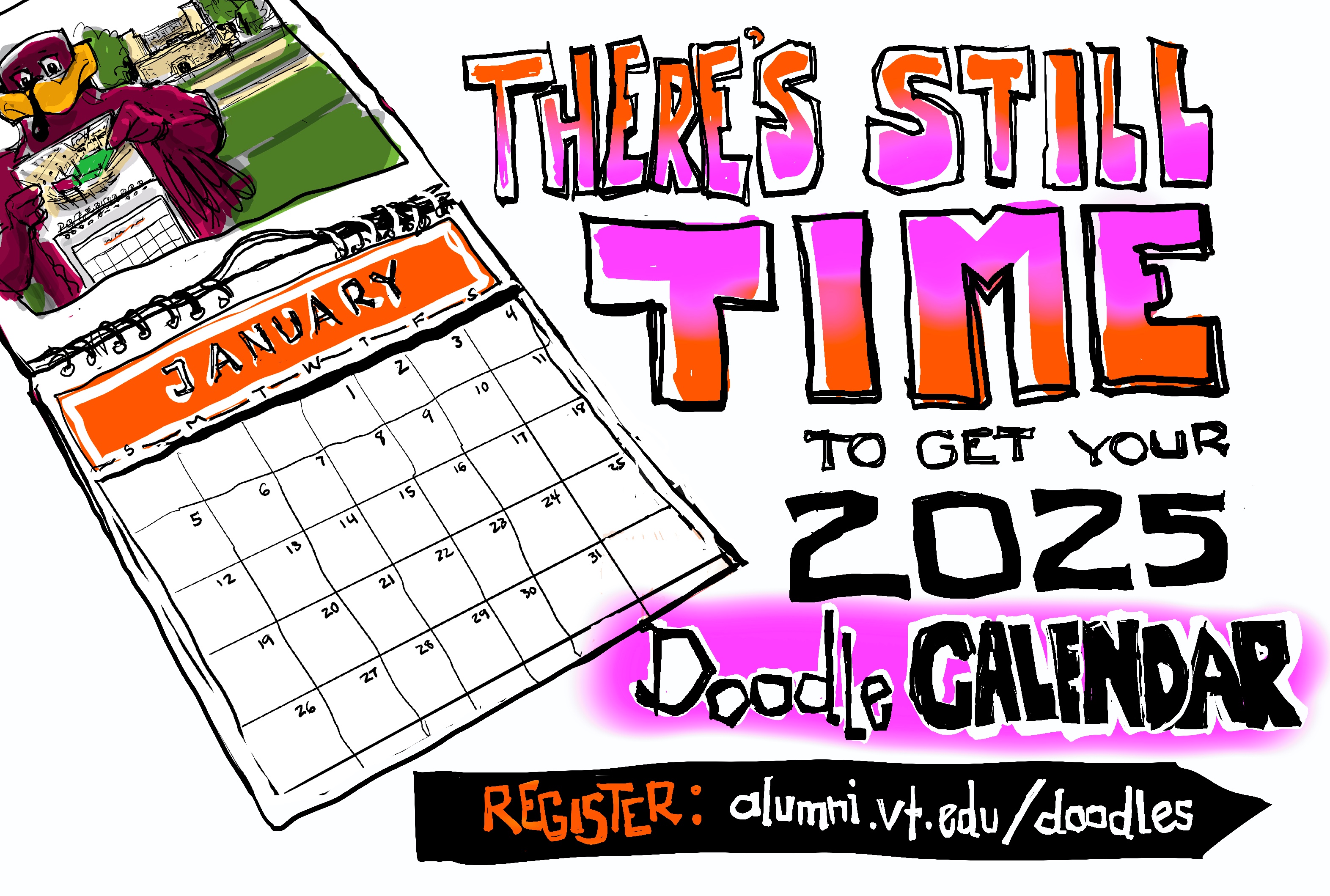 digital promotion for the 2025 doodle calendar