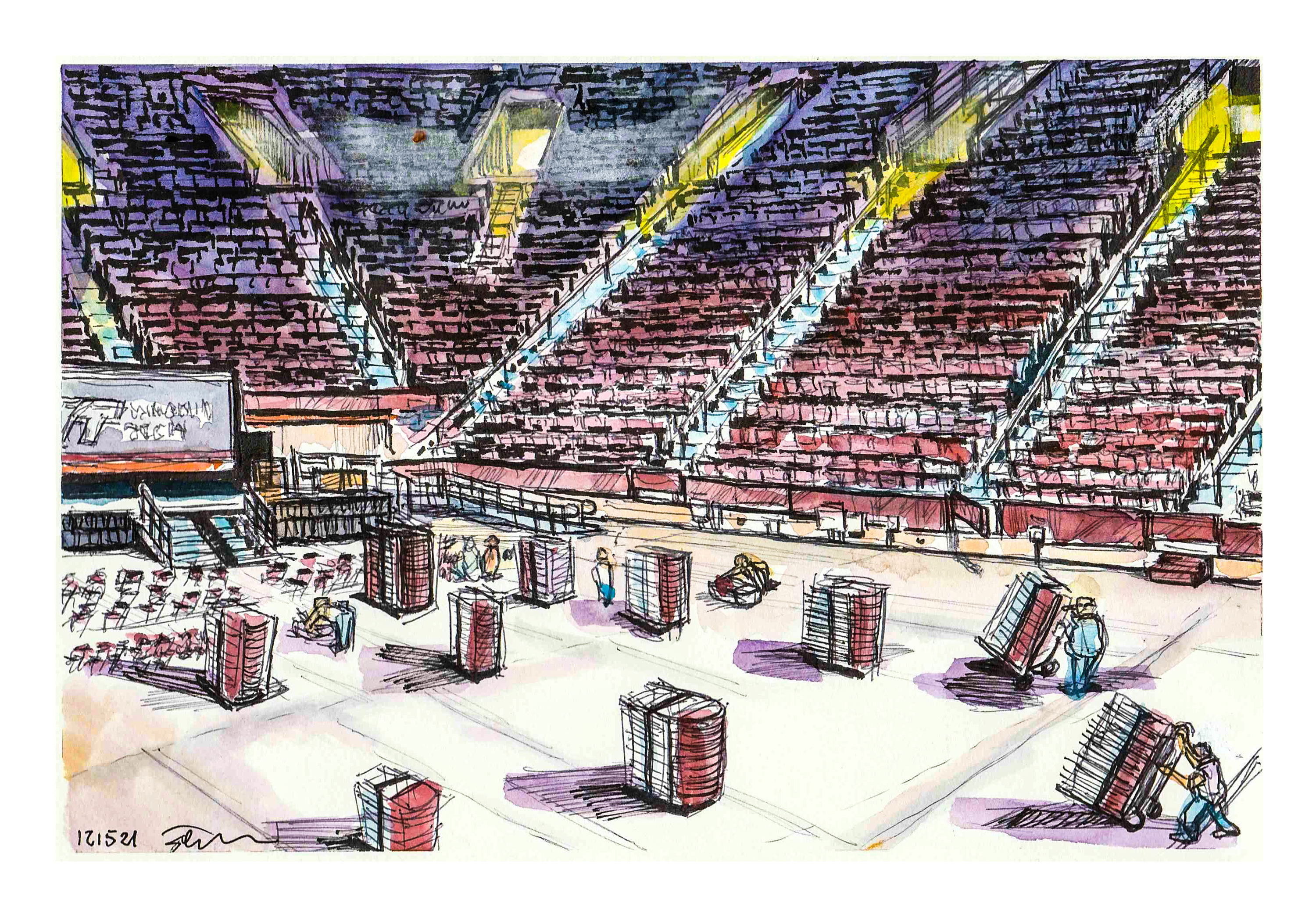 Fall Commencement Setup -- Cassell Coliseum | Virginia Tech News