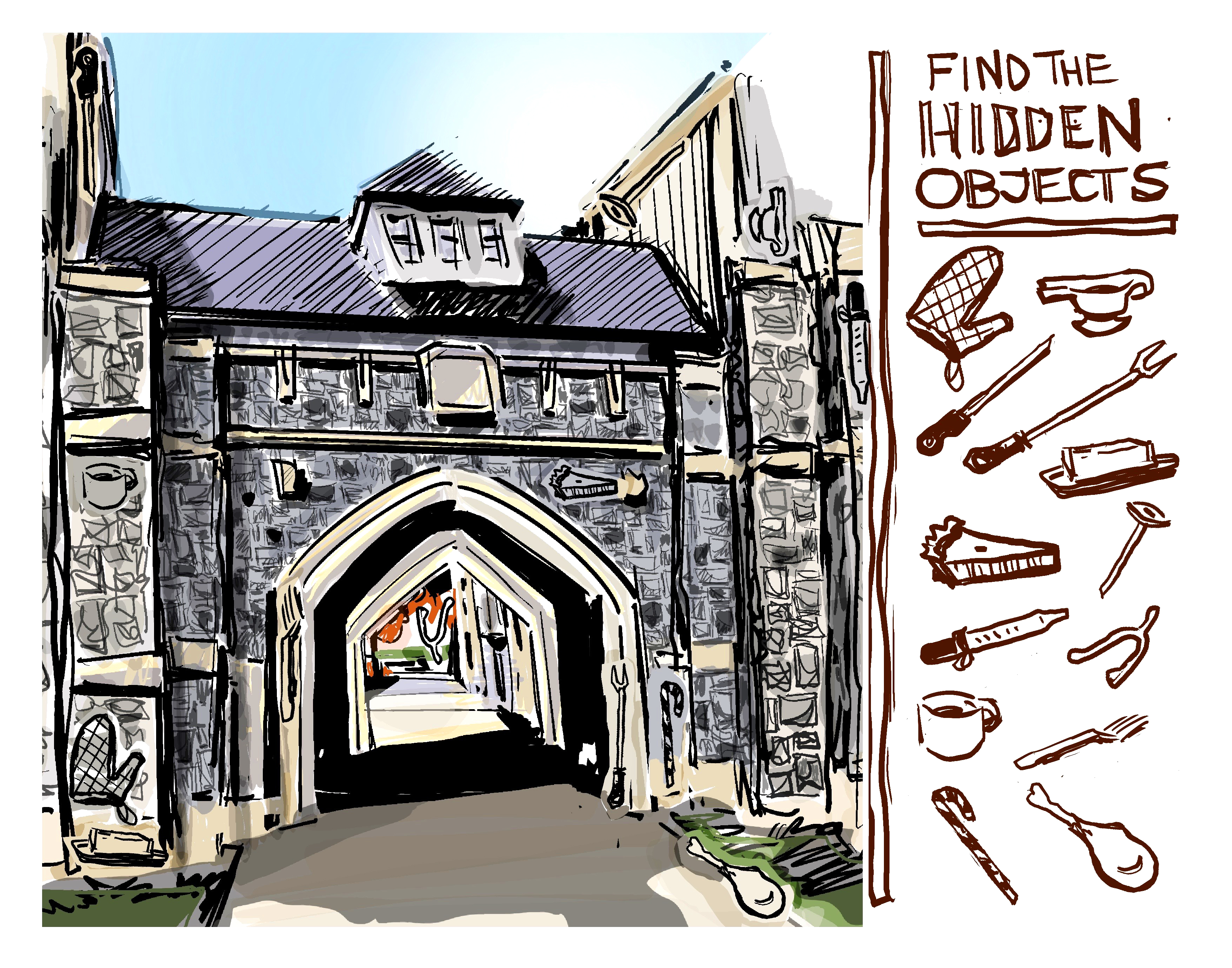 Find the Hidden Objects -- Eggleston Hall Tunnel 