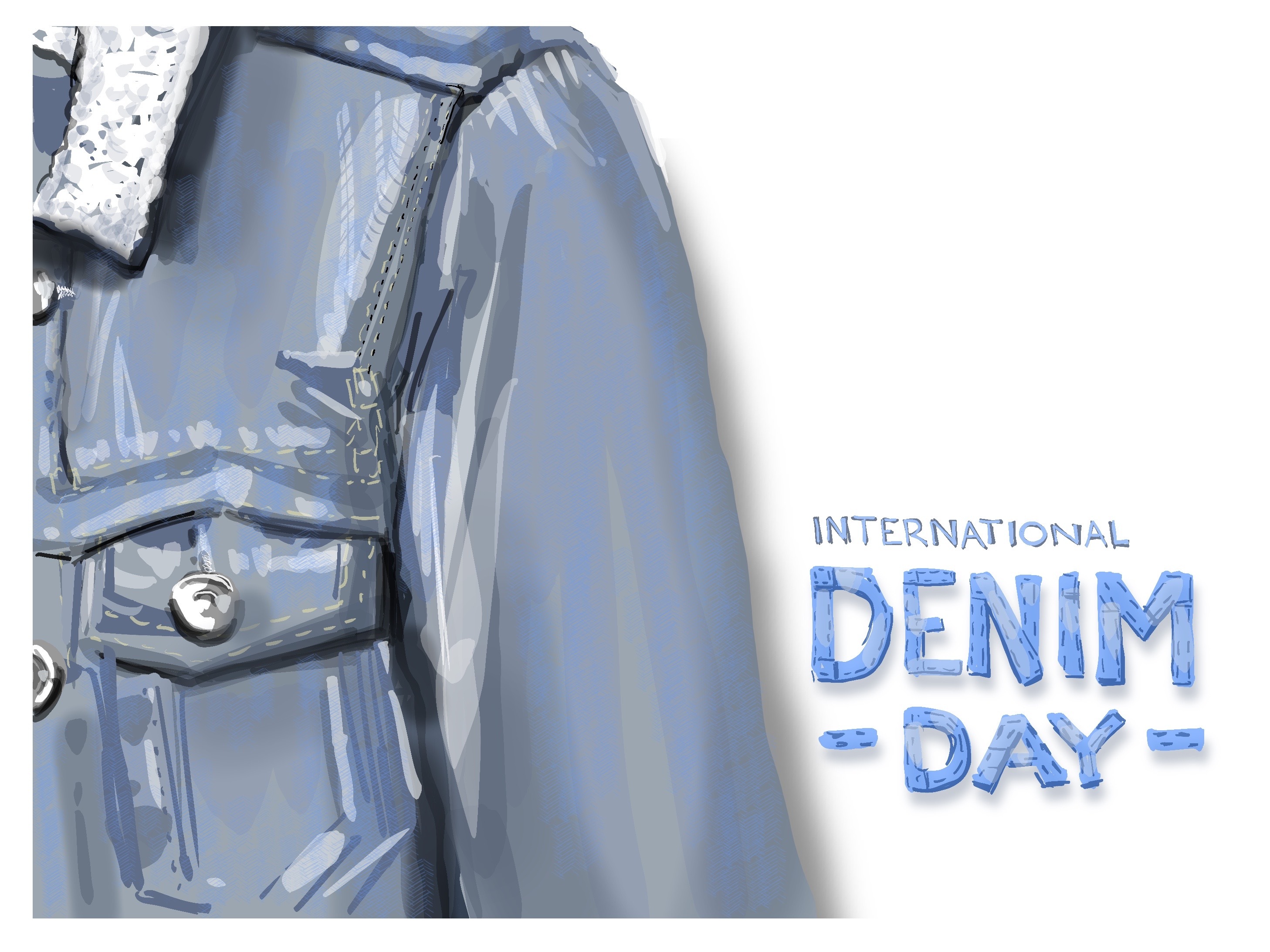 Digital sketch for International Denim Day