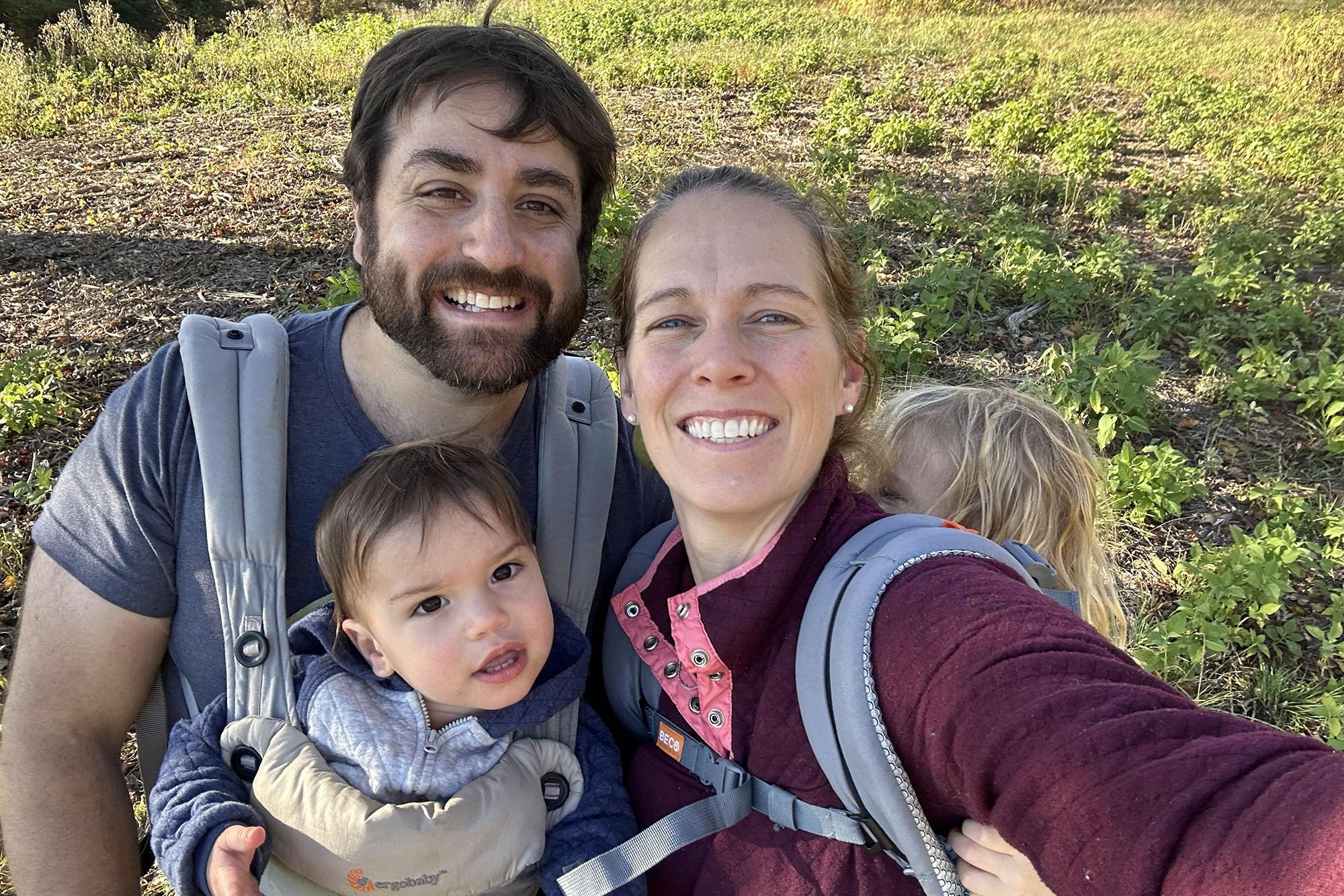 Elaine Claffey (on right) with her family. 