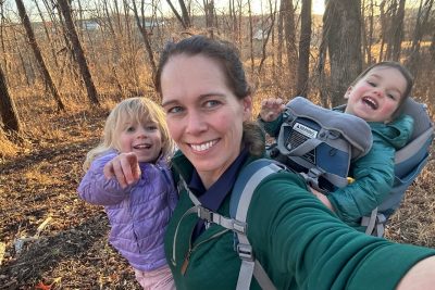 Elaine Claffey (middle) with her children.