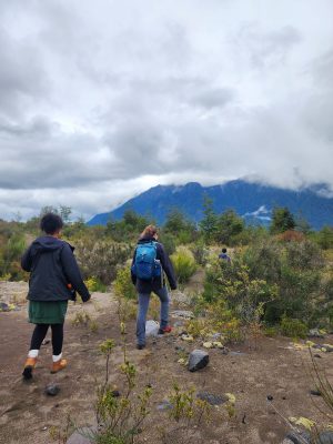 Ana Ryan (on left) hiking in Chile.