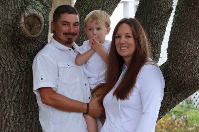 Hannah Pratt with her family.