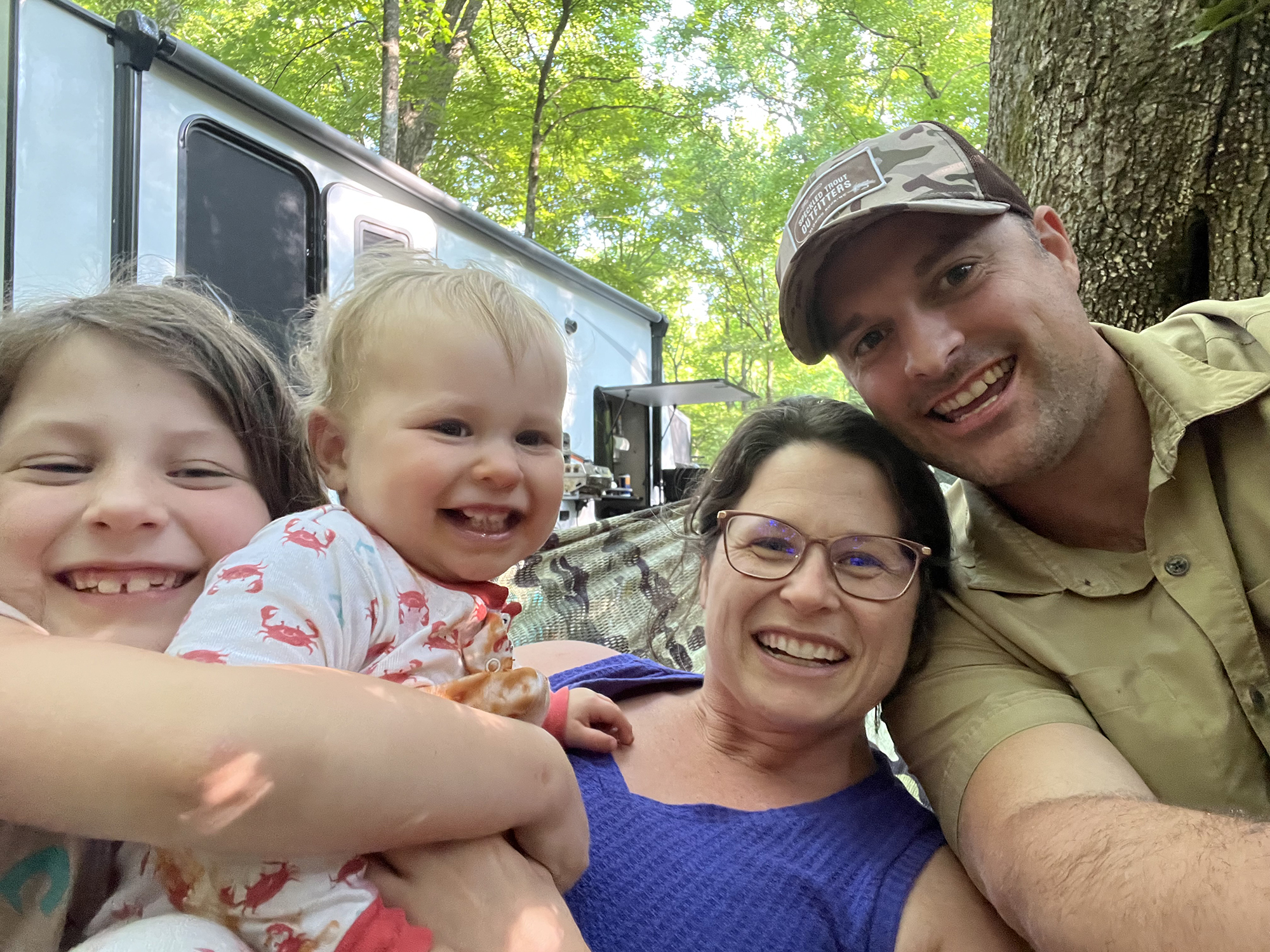 (From left) Joelle, Laurel, Jackie, and Allen Messenger.