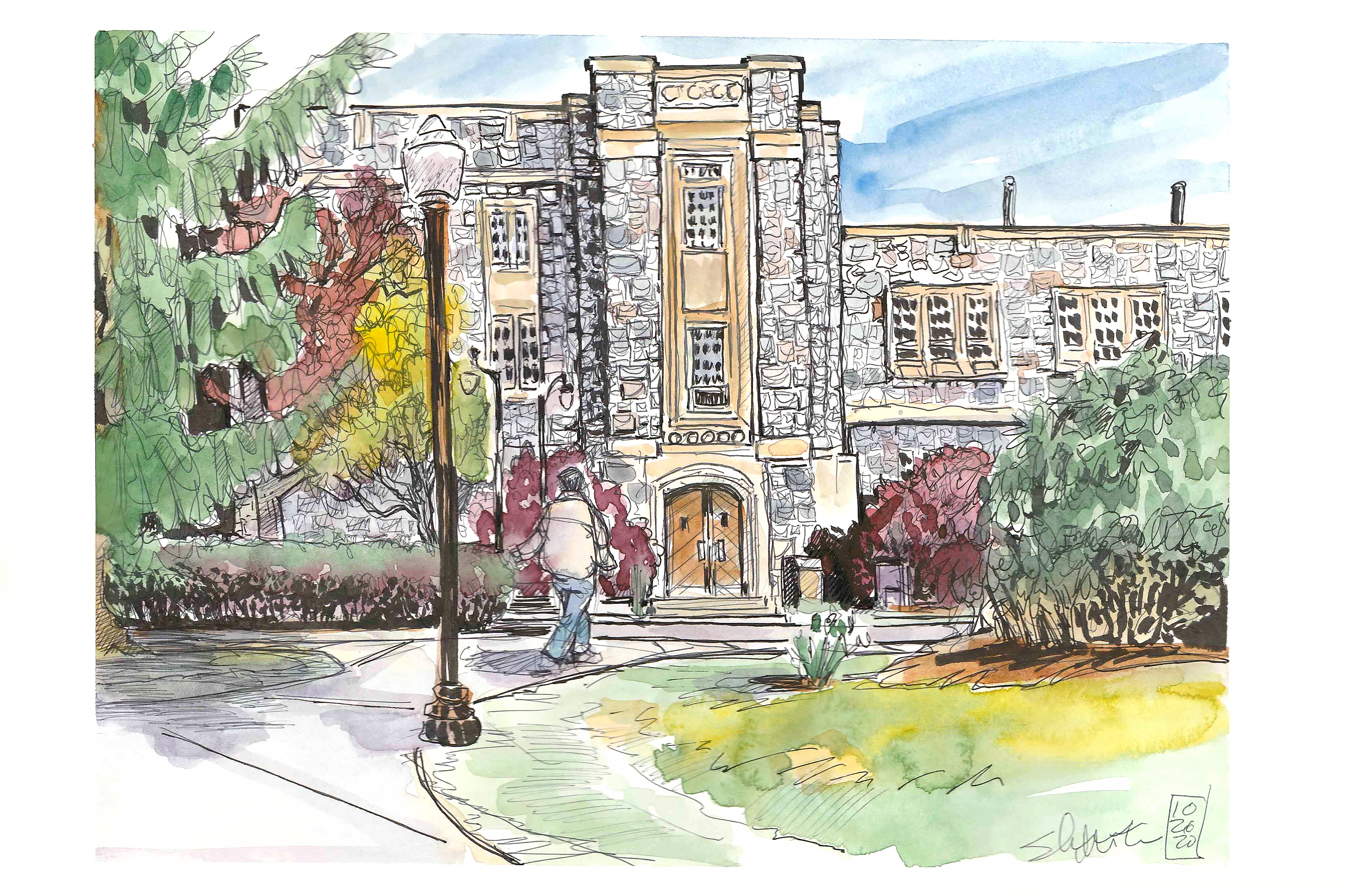 Fall Color - Engel Hall -- Appeared on Nov. 6, 2020