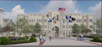 Corps Leadership and Military Science Exterior Rendering