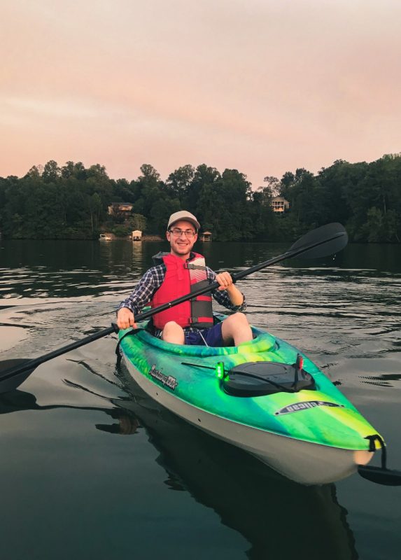 Glenn Feit sitting in a kayak