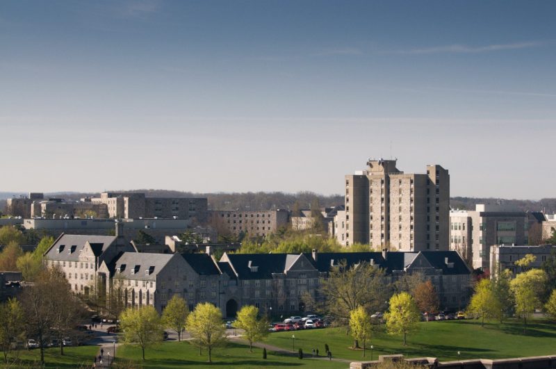 campus during the spring