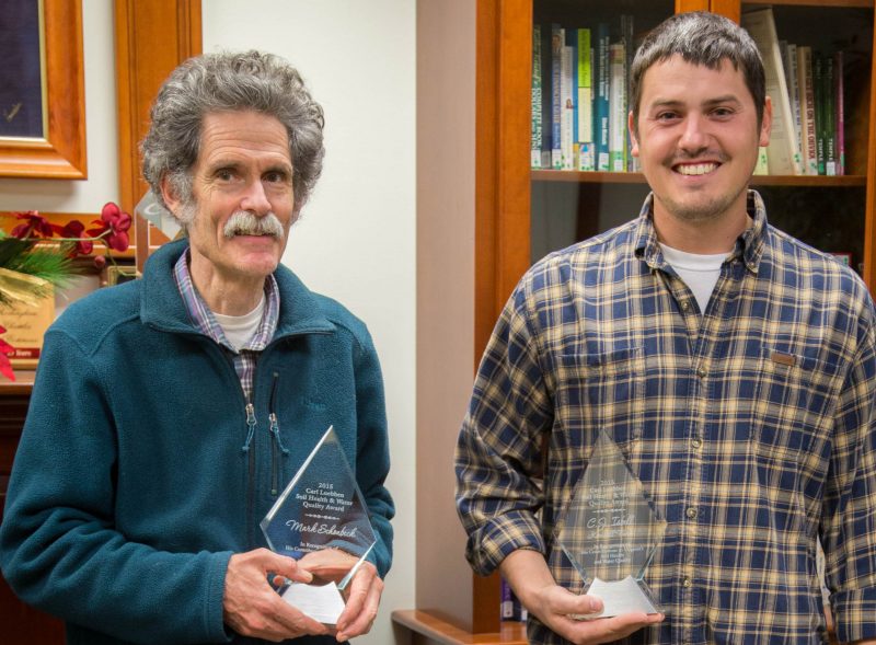 Two men recognized by the  U.S. Department of Agriculture-Natural Resources Conservation Service